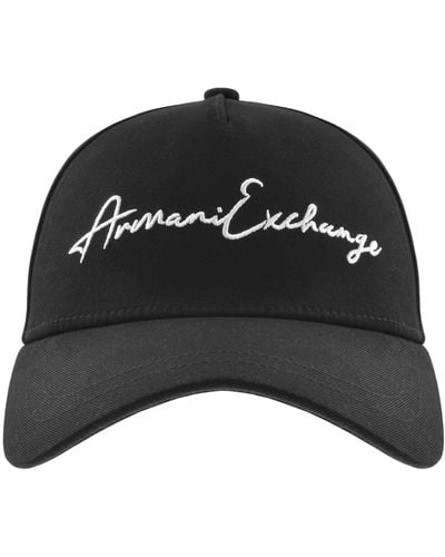 Armani Exchange Logo Baseball Cap - Black
