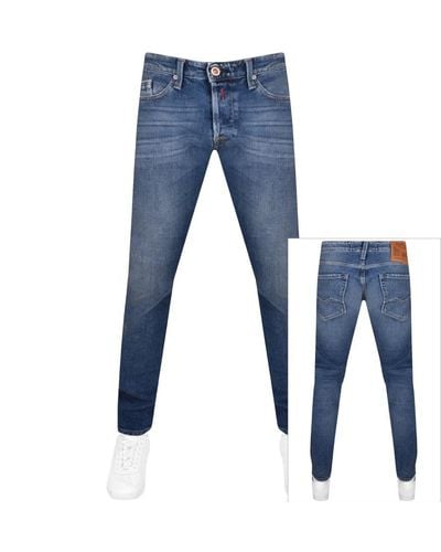 Replay Waitom Regular Mid Wash Jeans - Blue