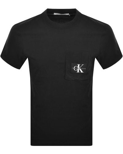 Calvin Klein Jeans Contrast Pocket T Shirt - Black