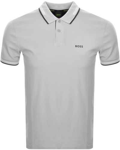 BOSS Boss Paul Polo T Shirt - Gray
