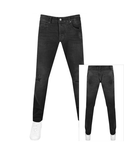 Replay Grover Straight Fit Jeans Dark Wash - Black