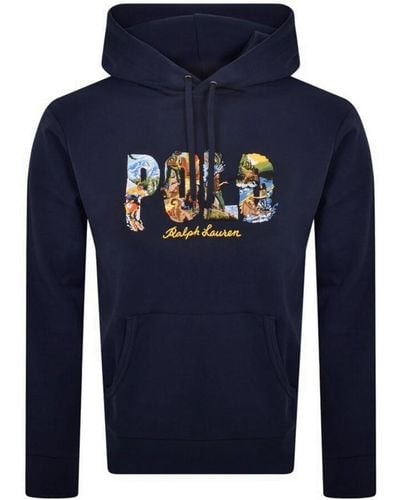 Ralph Lauren Pullover Logo Hoodie - Blue