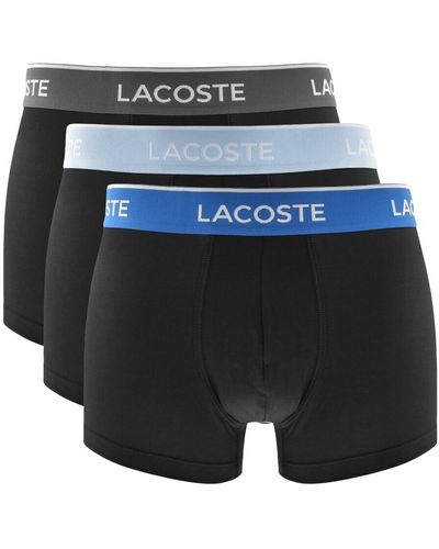 Lacoste Men's 3-Pack Regular Fit Boxers, Black/Fiji-RESEDA Pink-LY, X-Small  at  Men's Clothing store