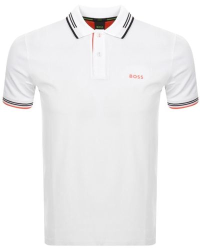 BOSS Boss Paul Polo T Shirt - White
