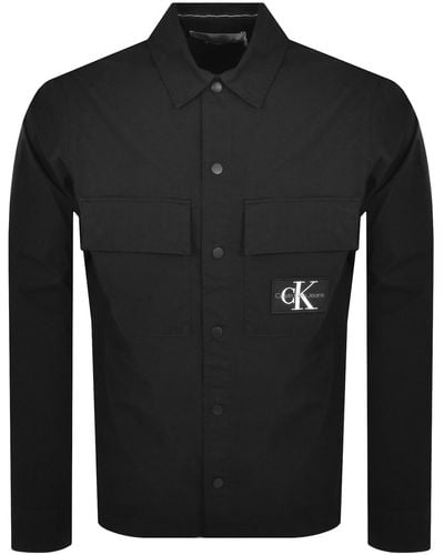 Calvin Klein Jeans Cargo Overshirt Jacket - Black
