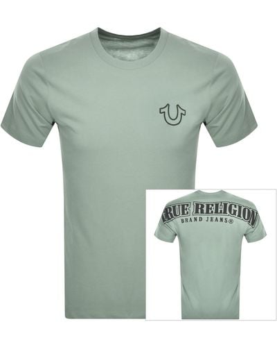 True Religion Logo T Shirt - Green