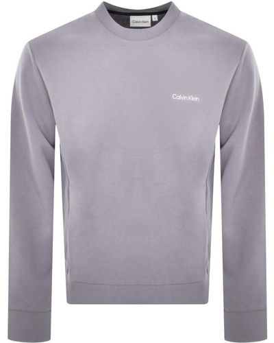 Calvin Klein Logo Crew Neck Sweatshirt - Gray