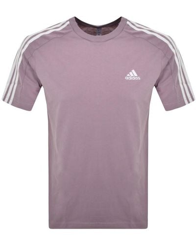 adidas Originals Adidas Sportswear 3 Stripes T Shirt - Purple