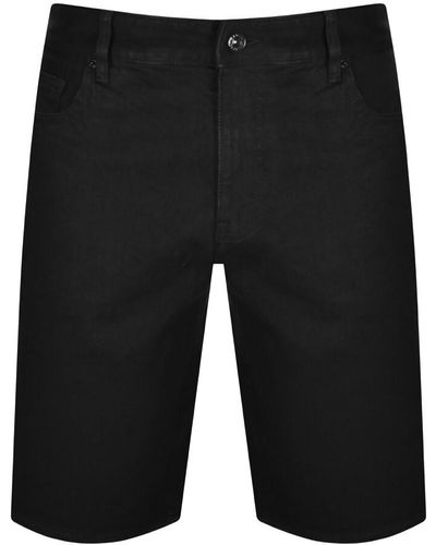 Armani Exchange J65 Slim Denim Shorts - Black