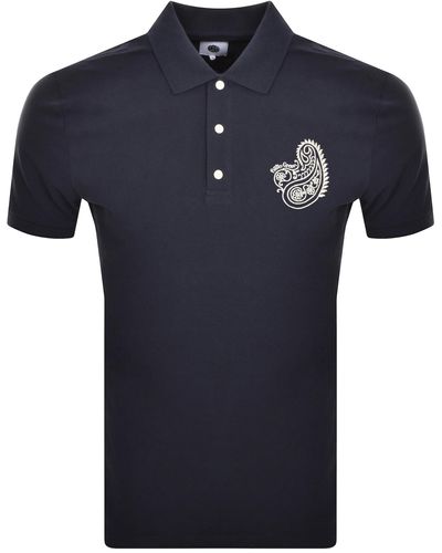 Pretty Green Paisley Polo T Shirt - Blue