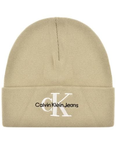 Calvin Klein Jeans Knit Beanie Hat - Natural