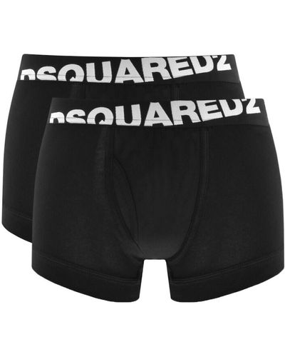 DSquared² Underwear Double Pack Trunks - Black