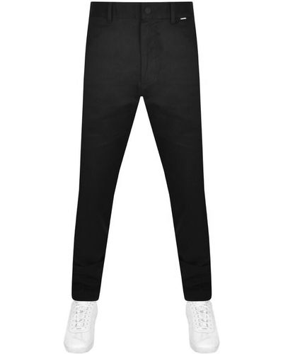 Calvin Klein Modern Twill Tapered Trousers - Black