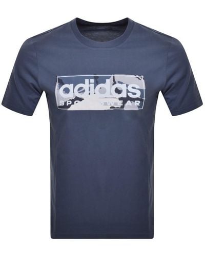 adidas Originals Adidas Sportswear Logo T Shirt - Blue
