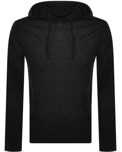 Armani Emporio Logo Hoodie - Black