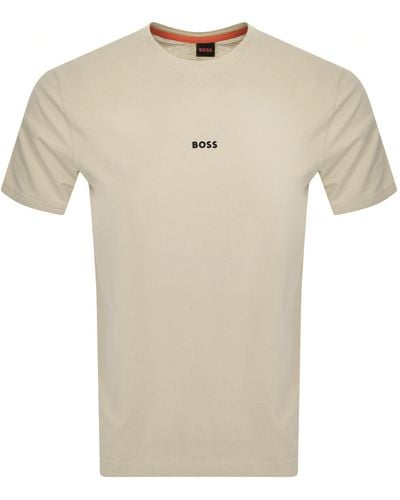 BOSS Boss Tchup Logo T Shirt - Natural