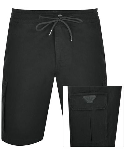 Armani Emporio Cargo Bermuda Shorts - Black