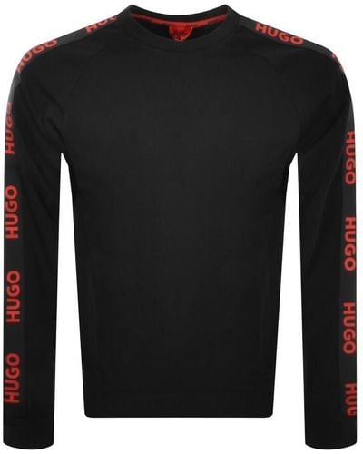 HUGO Lounge Sporty Logo Sweatshirt - Black