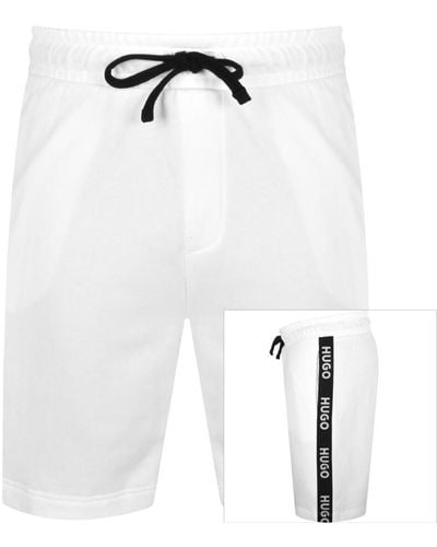 HUGO Sporty Logo Shorts - White