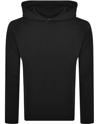 Armani Emporio Knitted Hoodie - Black