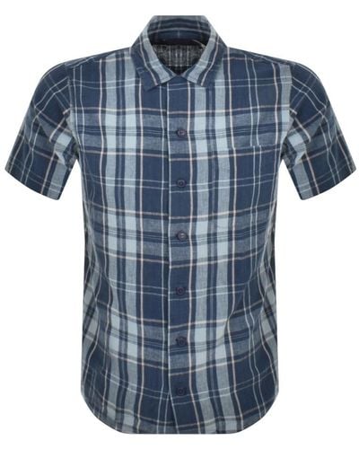 Ralph Lauren Check Short Sleeved Shirt - Blue