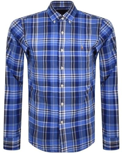 Ralph Lauren Check Long Sleeve Shirt - Blue