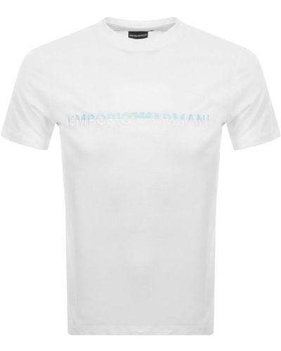 Armani Emporio Short Sleeved Logo T Shirt - White