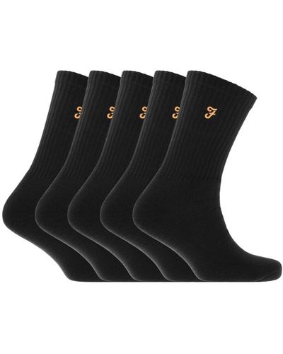 Farah Tommley 5 Pack Socks - Black