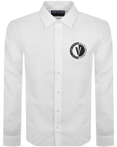 Men’s VERSACE JEANS COUTURE Small Classic Striped Monogram Dress Shirt