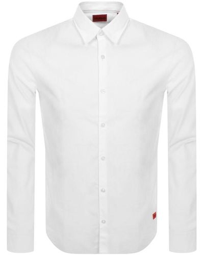 HUGO Long Sleeved Ermo Shirt - White