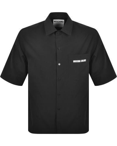 Moschino Short Sleeve Poplin Shirt - Black