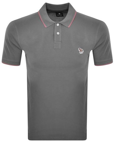 Paul Smith Regular Fit Zebra Polo - Gray