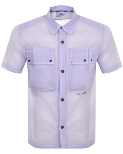 C.P. Company Cp Company Short Sleeve Shirt - Purple