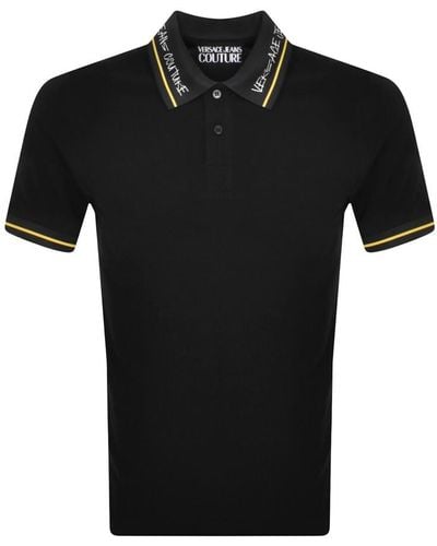 Versace Couture Logo Polo T Shirt - Black