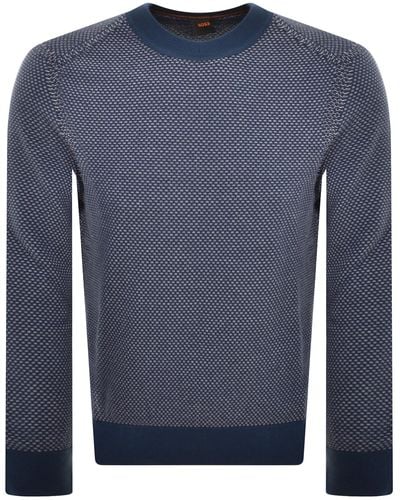 BOSS Boss Kapoksi Knit Sweater - Blue