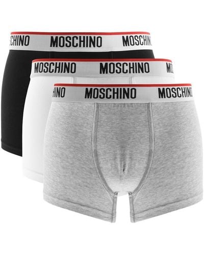 Moschino Underwear 3 Pack Trunks - Gray