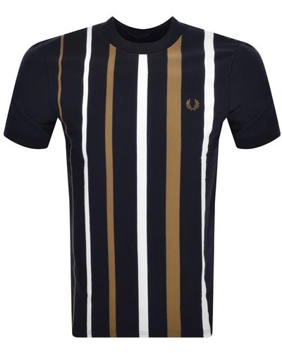 Fred Perry Stripe T Shirt - Black