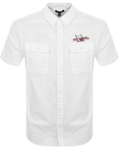 True Religion Shirt Sleeve Arch Shirt - White