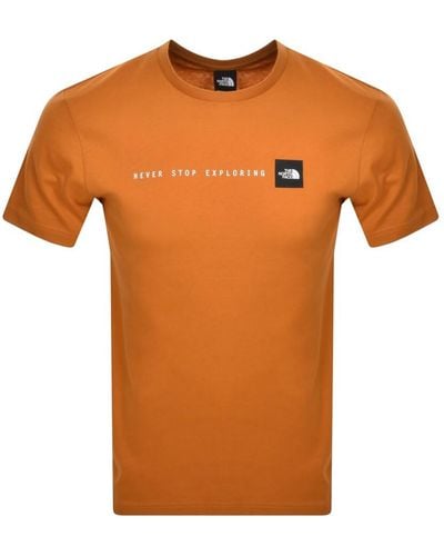 The North Face Orange T-Shirts for Men
