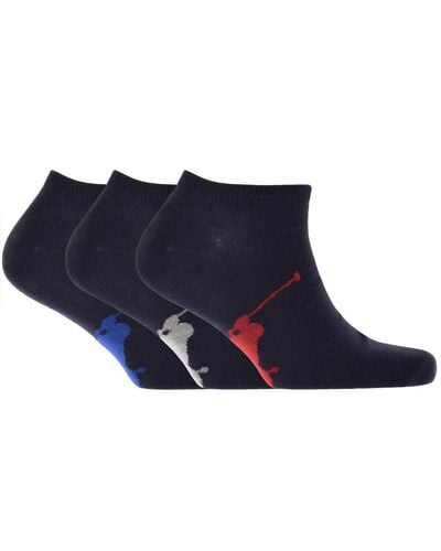 Ralph Lauren 3 Pack Sneaker Socks - Blue