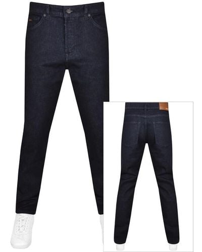 BOSS Boss Maine Regular Fit Dark Wash Jeans - Blue