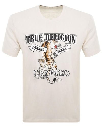 True Religion Jeans Tiger T Shirt - White