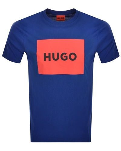 HUGO Dulive222 Crew Neck T Shirt - Blue