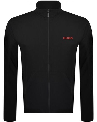 HUGO Lounge Linked Zip Sweatshirt - Black