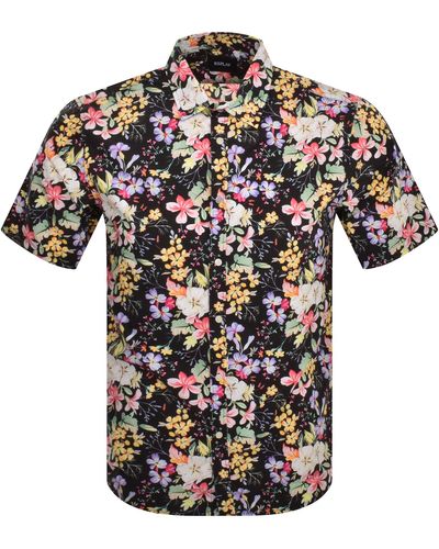 Replay Short Sleeve Floral Shirt - Black