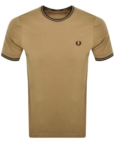 Fred Perry Twin Tipped T Shirt - Green