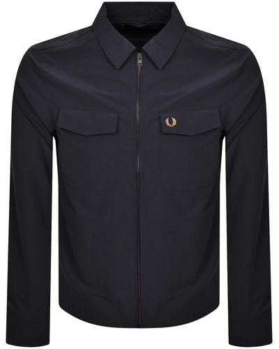 Fred Perry Zip Overshirt - Blue