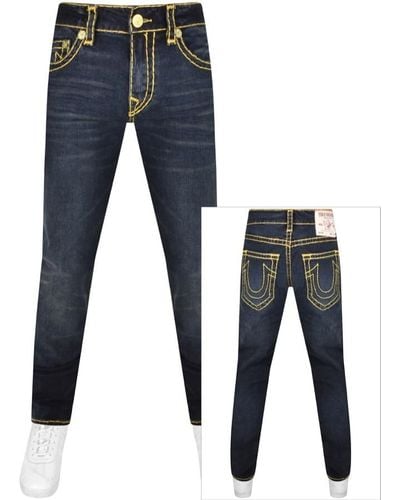 True Religion Rocco Super T Flap Skinny Jeans - Blue