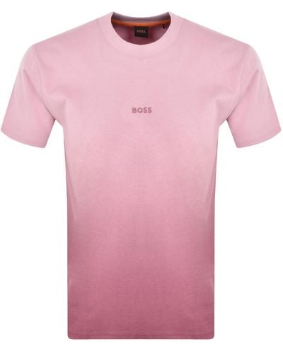 BOSS Boss Pre Gradient T Shirt - Pink