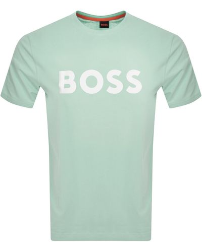 BOSS Boss Thinking 1 Logo T Shirt - Green